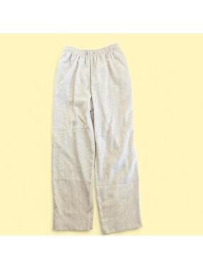 Vintage Cream Alfred Dunner Linen Trousers